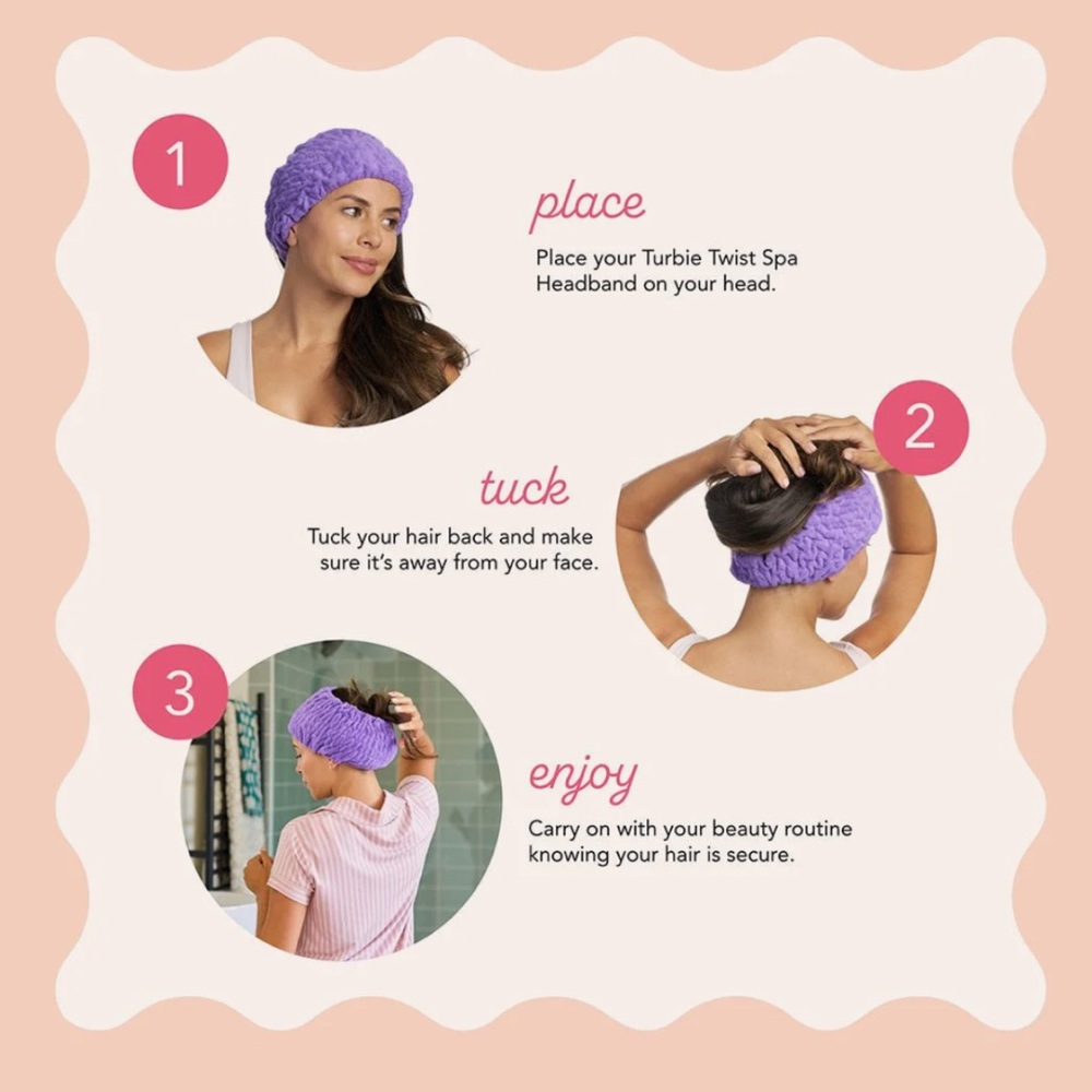 The Turbie Band - Extra Wide Headband - Purple